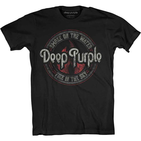 Deep Purple Unisex T-Shirt: Smoke Circle - Deep Purple - Merchandise -  - 5056368620096 - 