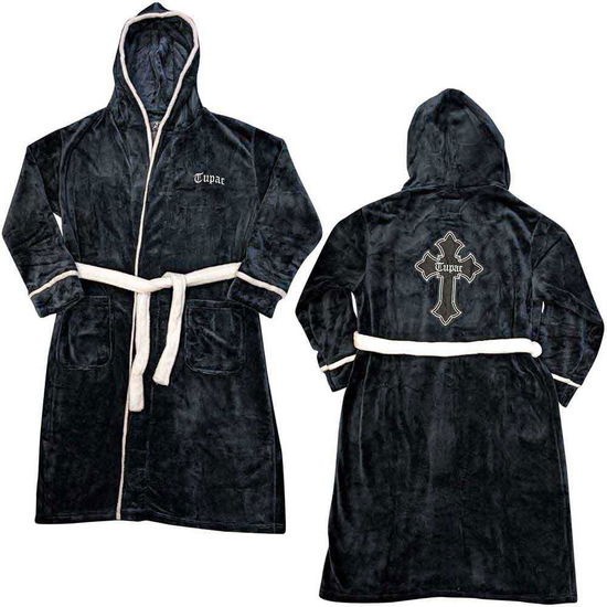 Tupac Unisex Bathrobe: Cross (Medium - Large) - Tupac - Merchandise -  - 5056368633096 - 