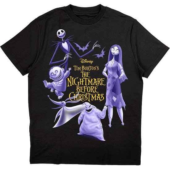 The Nightmare Before Christmas Unisex T-Shirt: Purple Characters - Nightmare Before Christmas - The - Merchandise -  - 5056368675096 - 