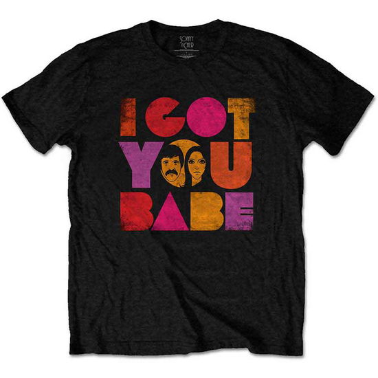 Sonny & Cher Unisex T-Shirt: I Got You Babe (Black) - Sonny & Cher - Merchandise - - 5056561047096 - 9. august 2022