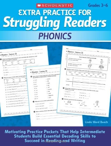 Cover for Linda Beech · Extra Practice for Struggling Readers: Phonics: Motivating Practice Packets That Help Intermediate Students Build Essential Decoding Skills to Succeed in Reading and Writing (Paperback Book) (2010)