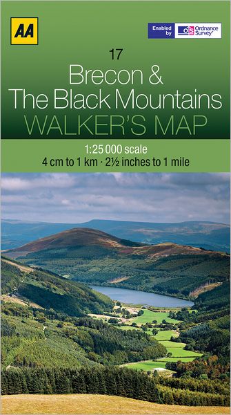 AA Walker's Map.017 Brecon & Black Moun - Aa Publishing - Kirjat - AA Publishing - 9780749573096 - sunnuntai 1. huhtikuuta 2012