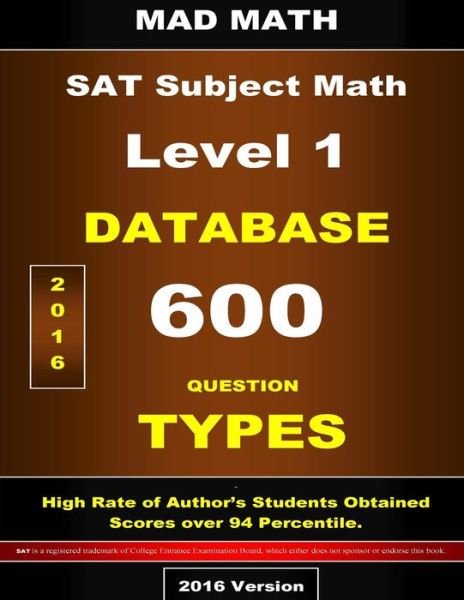 Cover for John Su · L-1 Sat Subject Database (Paperback Book) (2015)