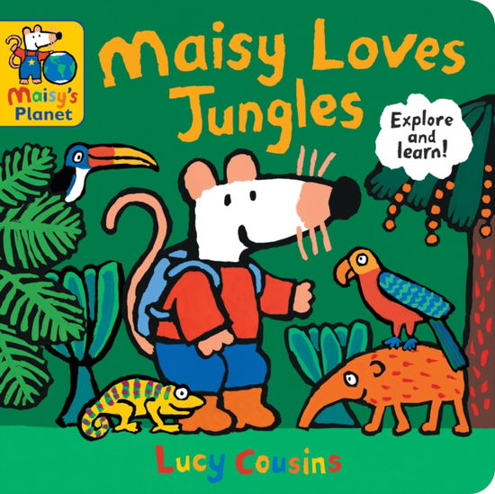 Cover for Lucy Cousins · Maisy Loves Jungles: A Maisy's Planet Book - Maisy (Board book) (2025)