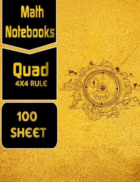 Cover for Sam Adam · Math Notebooks Quad 4x4 Rule, 100 Sheets (Paperback Book) (2019)