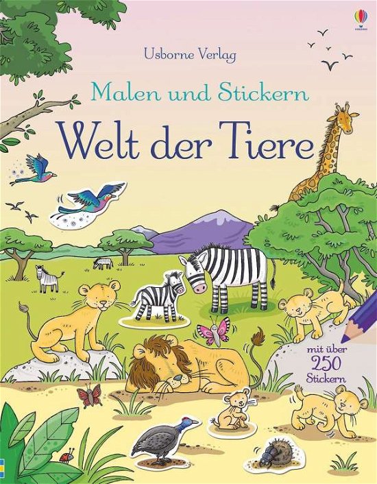 Malen u.Stickern:Welt d.Tiere - Greenwell - Książki -  - 9781782324096 - 