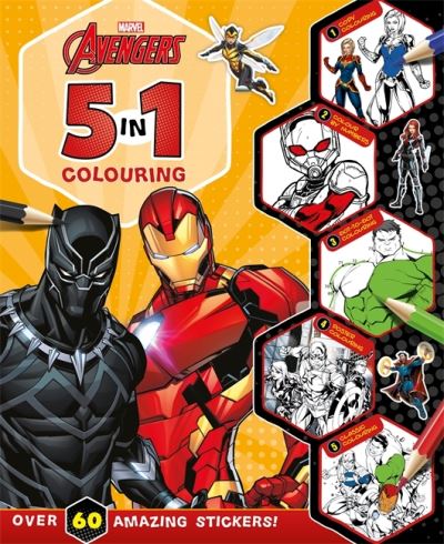 Marvel Avengers: 5 in 1 Colouring - With dot-to-dot, colour-by-numbers, copy colouring, and more! - Marvel Entertainment International Ltd - Books - Bonnier Books Ltd - 9781837950096 - February 8, 2024