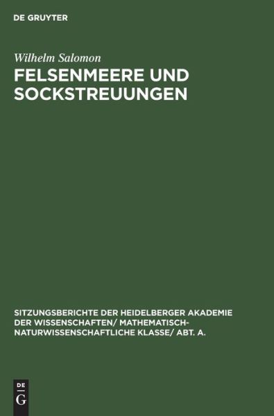 Cover for Wilhelm Salomon · Felsenmeere und Sockstreuungen (Book) (1926)