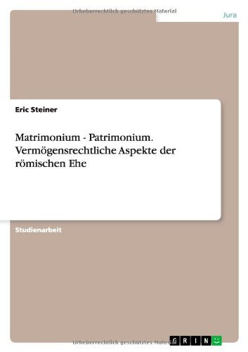 Cover for Steiner · Matrimonium - Patrimonium. Verm (Bog) [German edition] (2013)