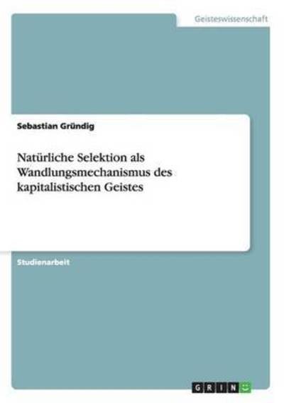 Cover for Gründig · Natürliche Selektion als Wandlu (Book) (2016)