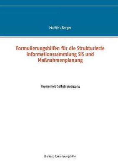 Cover for Berger · Formulierungshilfen für die Stru (Bog) (2017)