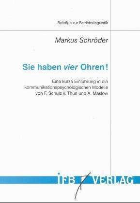 Cover for M. Schröder · Sie haben vier Ohren (Bok)