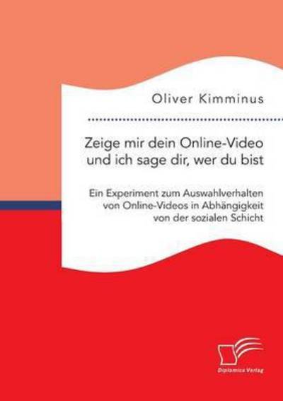 Cover for Kimminus · Zeige mir dein Online-Video un (Bog) (2015)