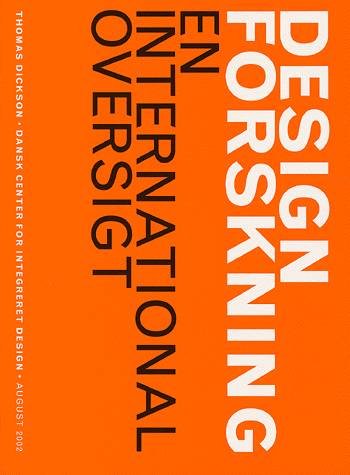 Cover for Thomas Dickson · Designforskning (Sewn Spine Book) [1er édition]