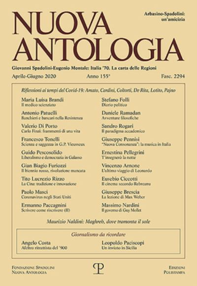 Cover for Edizioni Polistampa · Nuova Antologia - A. CLV, N. 2294, Aprile-Giugno 2020 (Paperback Book) (2020)