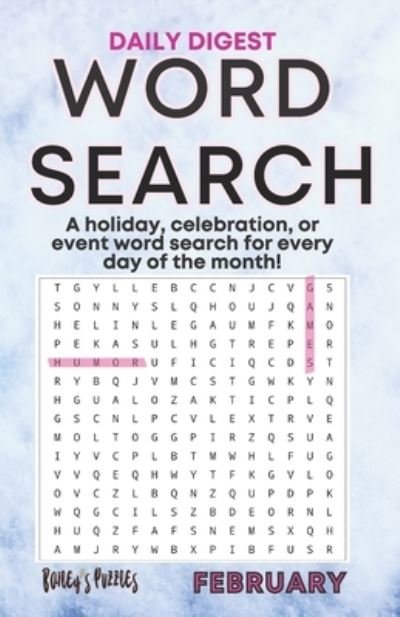 Cover for Bailey Carter · Daily February Word Search (Paperback Bog) (2021)
