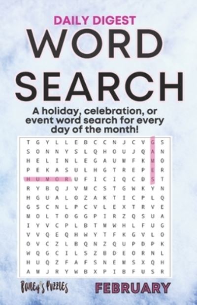 Cover for Bailey Carter · Daily February Word Search (Paperback Book) (2021)