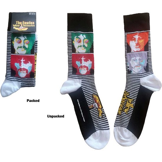 Cover for The Beatles · The Beatles Unisex Ankle Socks: Yellow Submarine Sea of Science Faces Colour (UK Size 7 - 11) (Klær) [size M]