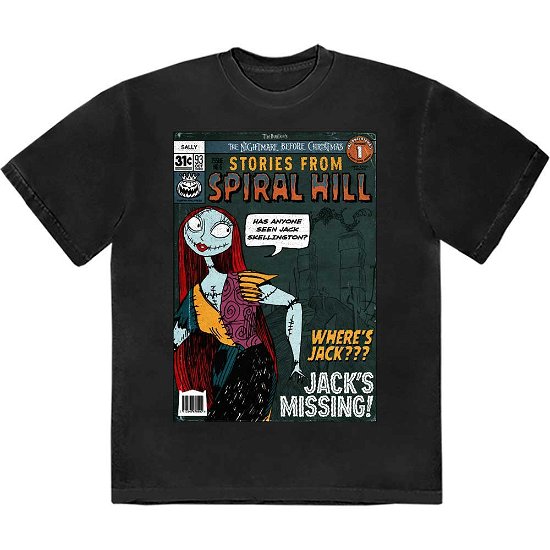 The Nightmare Before Christmas Unisex T-Shirt: Spiral Hill Sally - Nightmare Before Christmas - The - Koopwaar -  - 5056737229097 - 