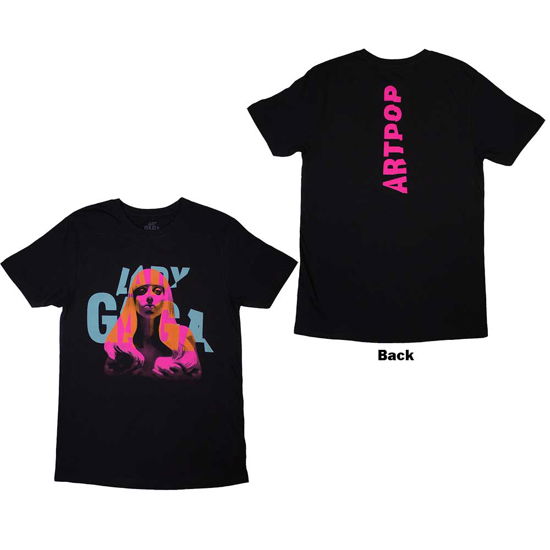 Cover for Lady Gaga · Lady Gaga Unisex T-Shirt: Artpop Cover (Black) (Back Print) (T-shirt) [size L] (2024)