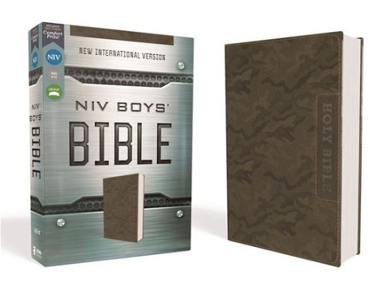 NIV, Boys' Bible, Leathersoft, Brown Camo, Comfort Print - Zondervan - Books - Zonderkidz - 9780310455097 - July 7, 2020