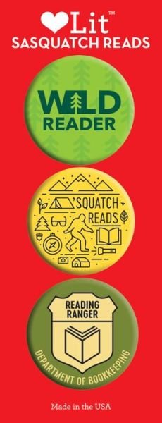 Cover for Gibbs Smith Publisher · Sasquatch Reads 3-Button Assortment (Tryksag) (2019)