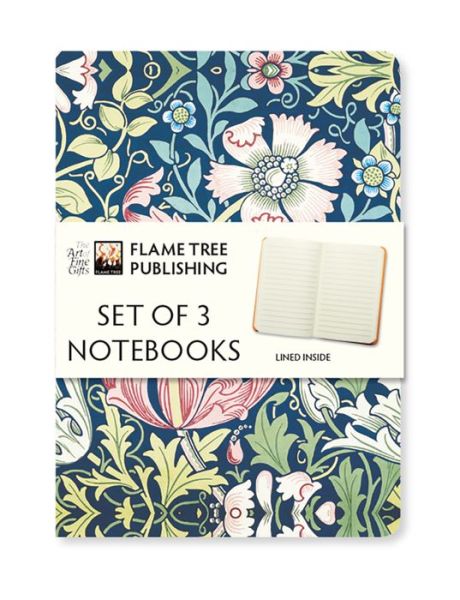 William Morris Set of 3 Mini Notebooks - Mini Notebook Collections - - Books - Flame Tree Publishing - 9781787559097 - February 7, 2020