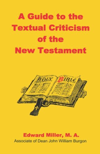 Cover for Edward Miller · A Guide to the Textual Criticism of the New Testament (Paperback Book) (2008)