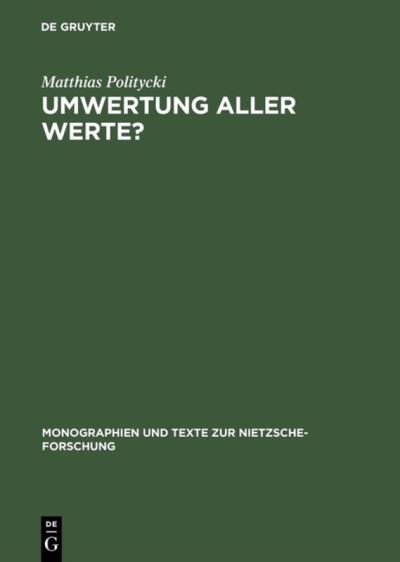 Cover for Matthias Politycki · Umwertung aller Werte (Book) (1989)