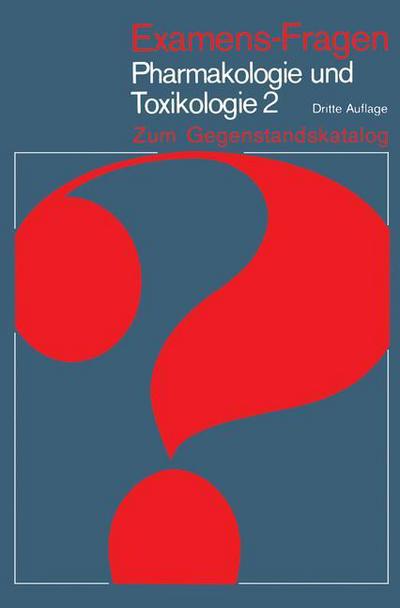 Cover for Hermann Bader · Pharmakologie Und Toxikologie - Examens-fragen (Paperback Book) [3., Neubearb. Aufl. edition] (1980)