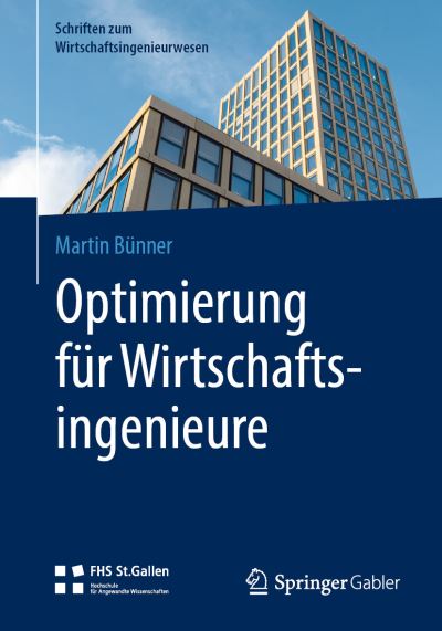 Cover for Bünner · Optimierung für Wirtschaftsingen (Book) (2019)