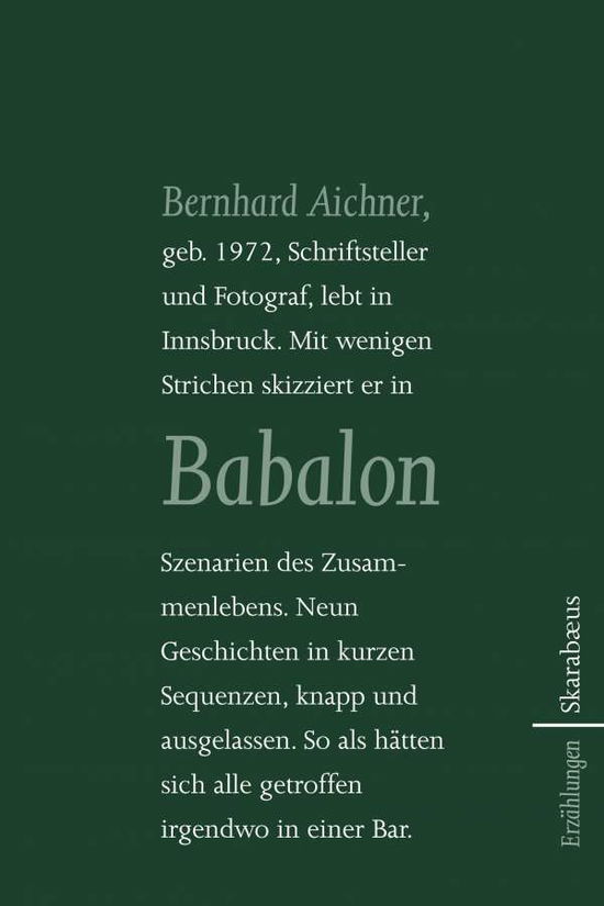 Cover for Bernhard Aichner · Babalon (Book)