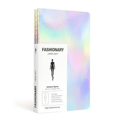 Cover for Fashionary · Fashionary Mini Neon Light Womens Sketchbook A6 (Set of 3) (Print) (2013)