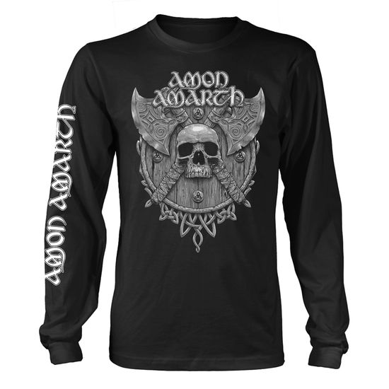 Cover for Amon Amarth · Grey Skull (Black) (Shirt) [size S] [Black edition] (2019)