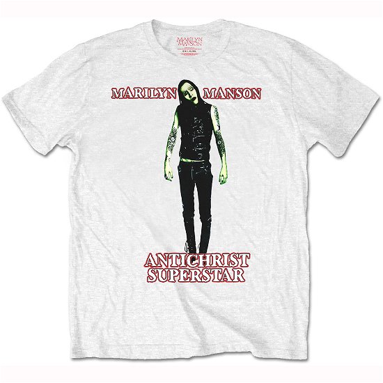 Cover for Marilyn Manson · Marilyn Manson Unisex T-Shirt: Antichrist (T-shirt) [size S] [White - Unisex edition]