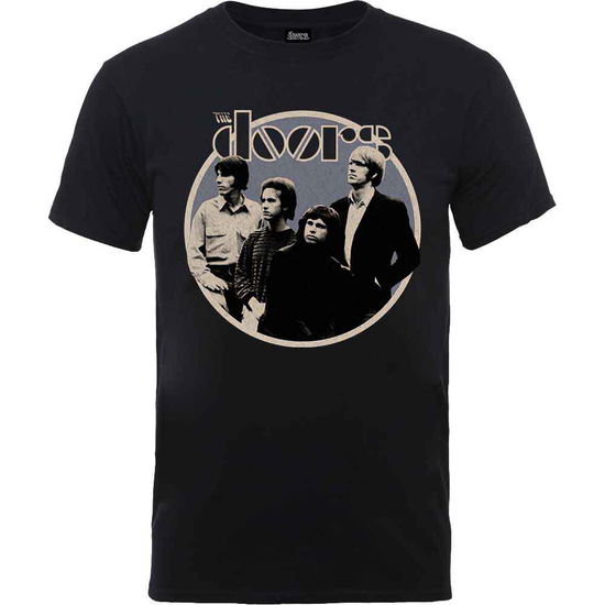 The Doors Unisex T-Shirt: Retro Circle - The Doors - Mercancía - Merch Traffic - 5056170625098 - 22 de enero de 2020