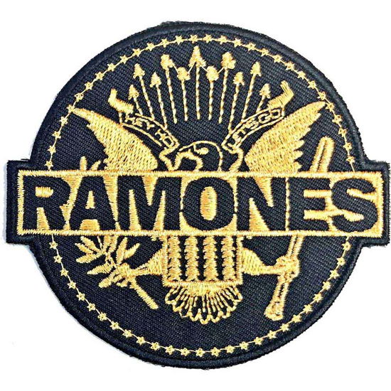 Ramones Standard Woven Patch: Gold Seal - Ramones - Koopwaar -  - 5056368642098 - 