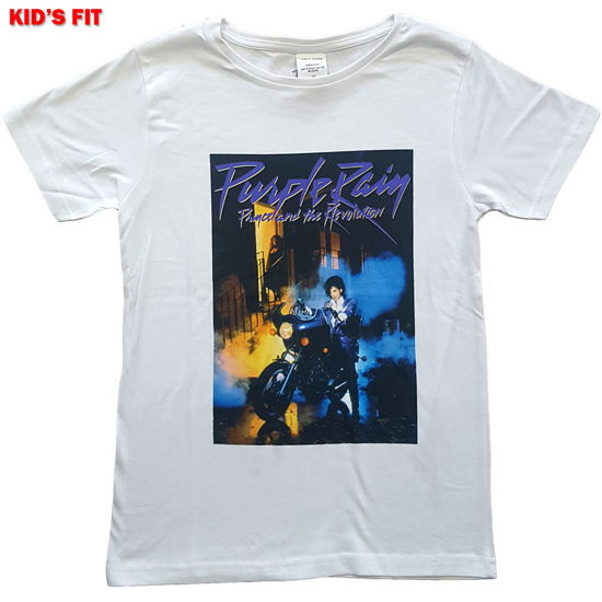 Cover for Prince · Prince Kids T-Shirt: Purple Rain (White) (5-6 Years) (T-shirt) [size 5-6yrs] [White - Kids edition] (2021)