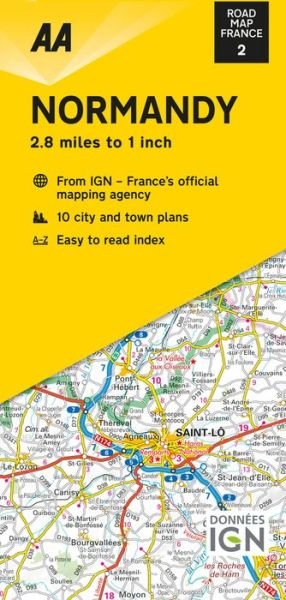Road Map Normandy - Road Map France -  - Books - AA Publishing - 9780749582098 - October 3, 2019