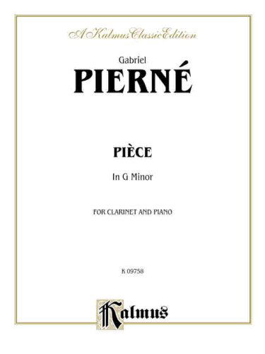 Cover for Gabriel Pierné · Pierne Piece G Min Clarinetpa (Paperback Book) [Kalmus edition] (1985)