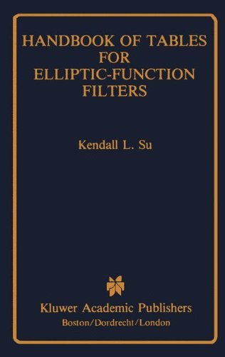 Cover for K.L. Su · Handbook of Tables for Elliptic-Function Filters (Hardcover bog) [1990 edition] (1990)