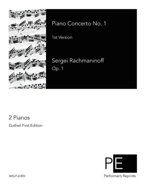 Cover for Sergei Rachmaninoff · Piano Concerto No. 1: 1st Version (Pocketbok) (2014)