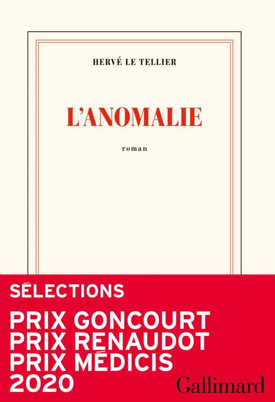 L'anomalie: Roman - Hervé Le Tellier - Boeken -  - 9782072895098 - 2020