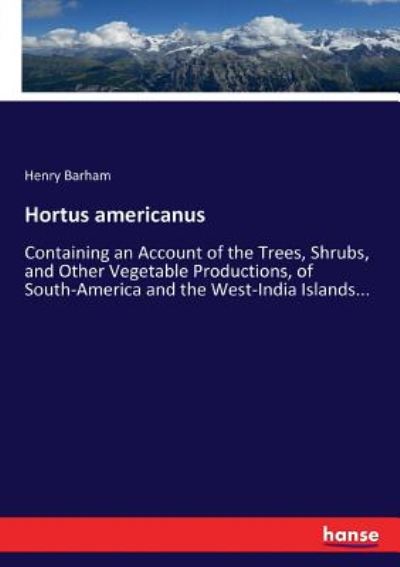 Cover for Barham · Hortus americanus (Book) (2017)