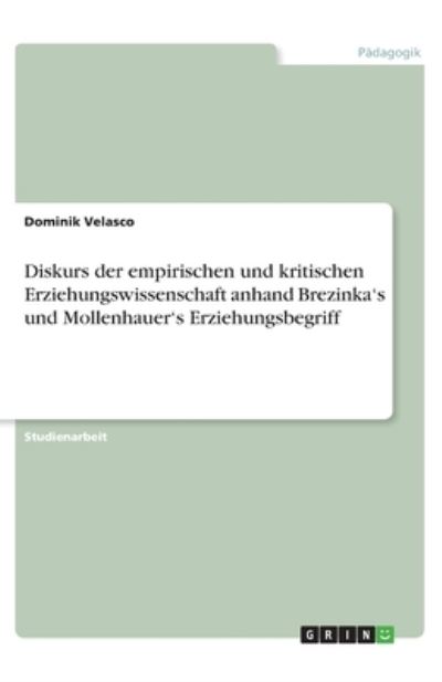 Cover for Velasco · Diskurs der empirischen und kri (Book)