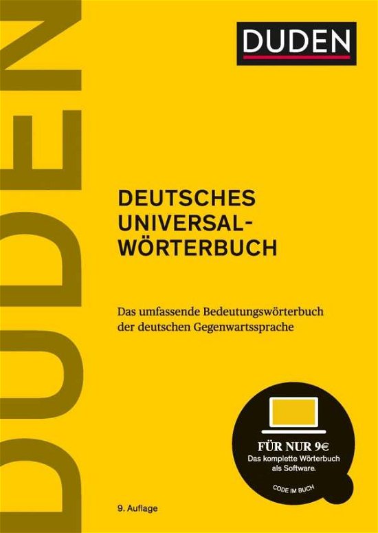 Duden deutsches Universalworterbuch: Duden Deutsches Universalworterbuch 9th - Duden - Livres - Bibliographisches Institut & FA Brockhau - 9783411055098 - 1 septembre 2019