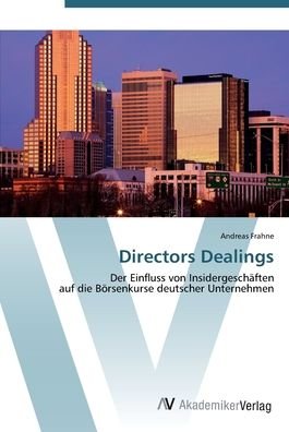 Cover for Frahne · Directors Dealings (Book) (2012)
