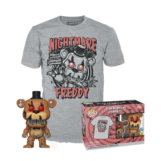 Cover for Five Nights At Freddy's: Funko Pop &amp; Tee · FNAF - Booble Head POP NÂ° 111 - Freddy (GW) + Tee (Toys) [size L]