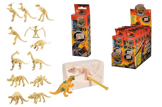 Dinosaur-skelet udgravningssæt 6-7cm 12-asst - m/prismærke - Simba - Merchandise -  - 4006592064099 - August 26, 2022