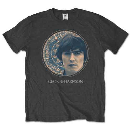 George Harrison Unisex T-Shirt: Circular Portrait - George Harrison - Merchandise - Bravado - 5055979901099 - 